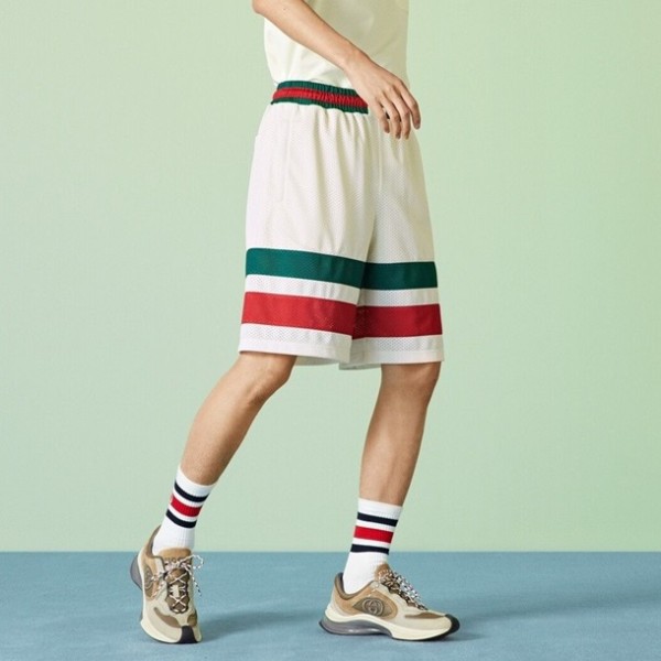 ✨구찌 남성 캐쥬얼 화이트 반바지 - Gucci Mens White Half-pants - gu763x