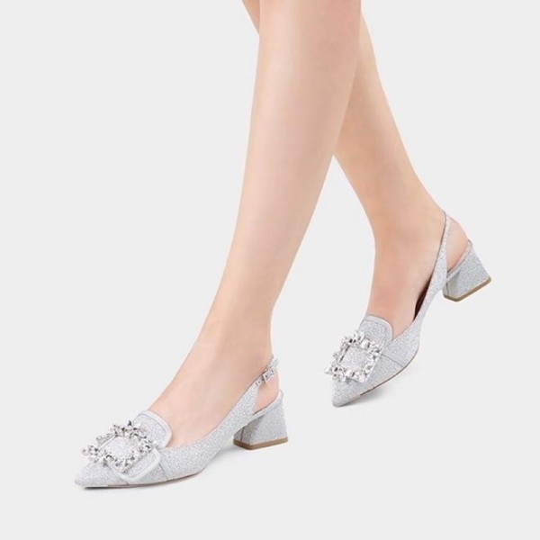 ✨로저비비에 여성 실버 슬링백 - Roger Vivier Womens Silver Sandals - vi02x