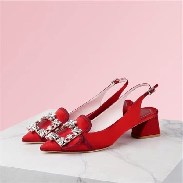 ✨로저비비에 여성 레드 슬링백 - Roger Vivier Womens Red Sandals - vi03x