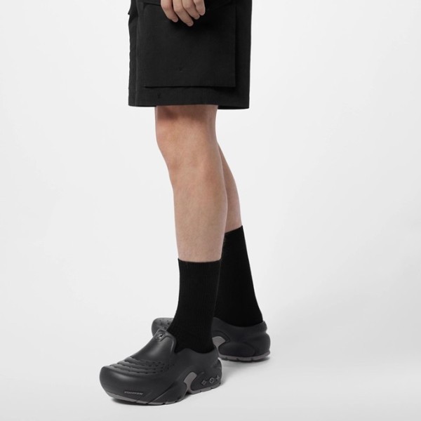 ✨루이비통 남성 블랙 슬리퍼 - Louis vuitton Mens Black Slippers - lv1577x