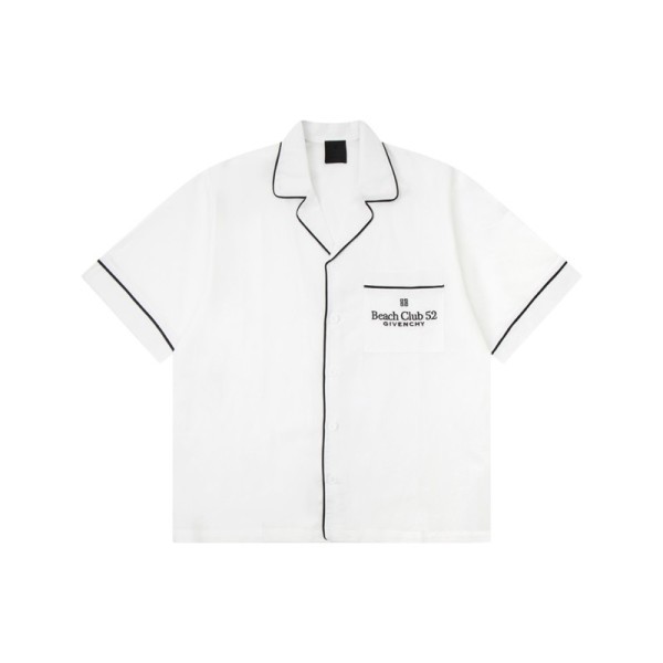 ✨지방시 남성 화이트 반팔 셔츠 - Givenchy Mens White Short sleeved Shirts - gi316x