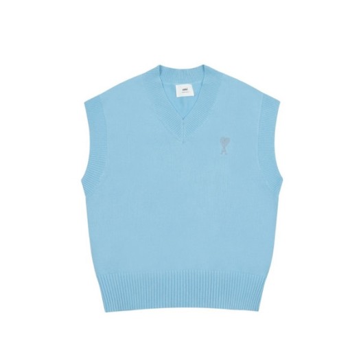 ❤아미 남/녀 블루 베스트 - Ami Unisex Blue Vest - am12x