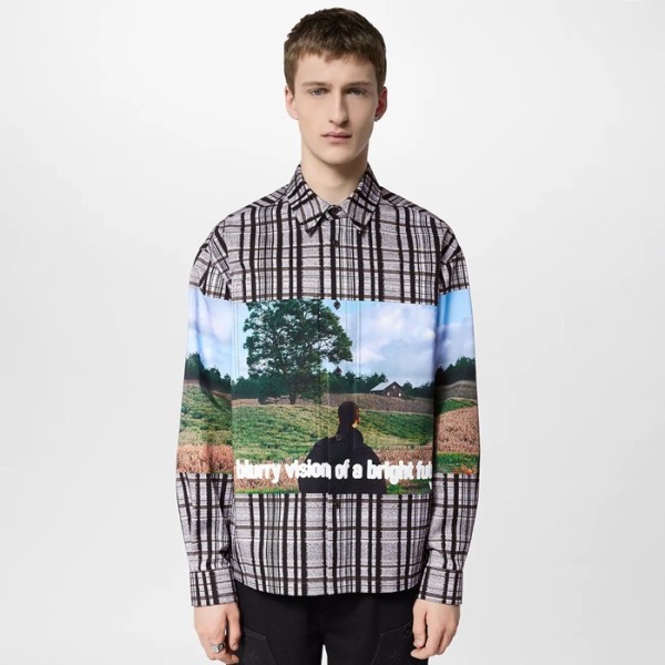 ✨루이비통 남성 블랙 셔츠 - Louis vuitton Mens Black Tshirts - lv1636x