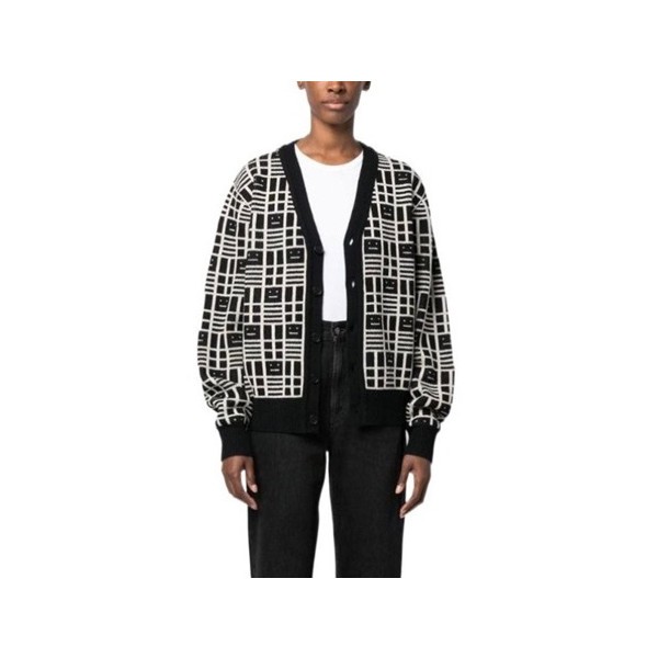 ✨아크네 남/녀 브이넥 블랙 가디건 - Acne Unisex Black Cardigan - ace219x