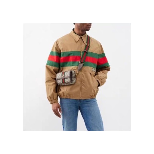 ✨구찌 남성 카키 집업 자켓 - Gucci Mens Khaki Jackets - Gu905x