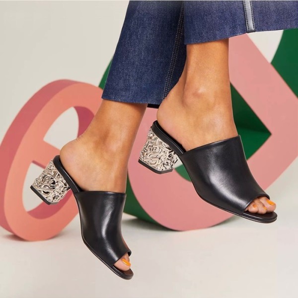 ✨에르메스 여성 블랙 샌들 - Hermes Womens Black Sandals - he237x