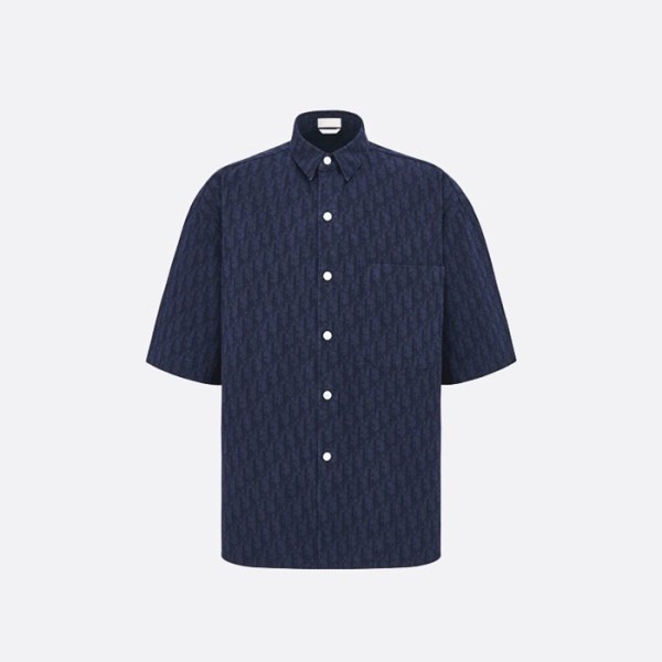 ✨디올 남성 네이비 반팔 셔츠 - Dior Mens Navy Shirts - di618x
