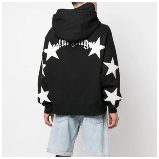 ❤팜 엔젤스 남성 블랙 후드티 - Palm Angels Mens Black Hoodie - pam411x