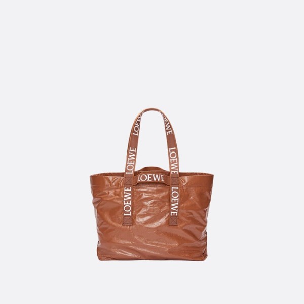 ✨로에베 남/녀 페이퍼 카프스킨 폴드 토트백 【매장-260만원대】 - Loewe Unisex Camel Tote Bag - loe791x