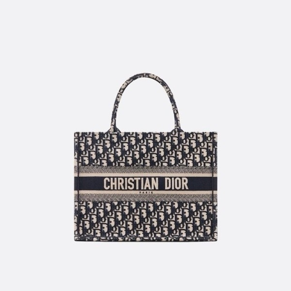 ✨디올 여성 오블리크 자수 북 토트백【매장-450만원대】 - Dior Womens Oblique Navy Book Tote - di656x