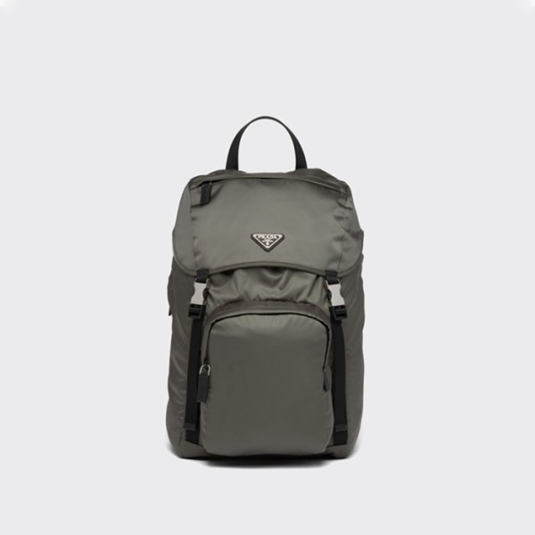 ✨프라다 남성 리나일론 및 사피아노 가죽 백팩 포레스트 그린 2VZ135【매장-300만원대】 - Prada Mens Green Backpack - pr704x