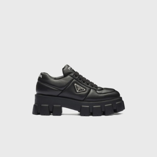 ❤프라다 남성 소프트 패딩 나파 가죽 레이스업 슈즈 【매장-190만원대】 - Prada Mens Black Shoes - pr712x