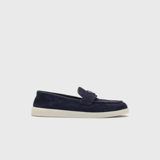 ❤프라다 남성 스웨이드 가죽 네이비 로퍼 【매장-140만원대】 - Prada Mens Navy Loafer - pr717x