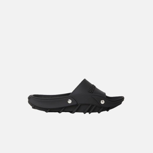❤버버리 남성 버클로 러버 블랙 슬라이드 샌들 【매장-80만원대】 - Burberry Mens Black Slippers - bu280x