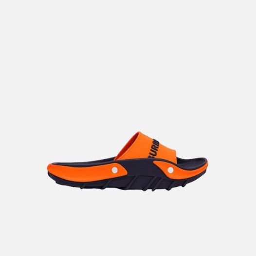 ❤버버리 남성 버클로 러버 오렌지/블랙 슬라이드 샌들 【매장-80만원대】 - Burberry Mens Orange Slippers - bu281x