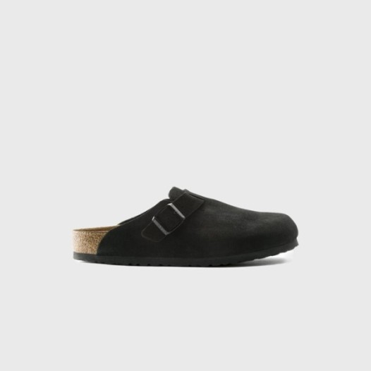 ❤버켄스탁 보스턴 남/녀 스웨이드 가죽 블랙 샌들 【매장-40만원대】 - Birkenstock Unisex Black Sandals - bi04x