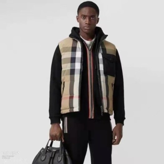 ❤버버리 남성 블랙 패딩 양면조끼 - Burberry Mens Black Down Vest - bu294x