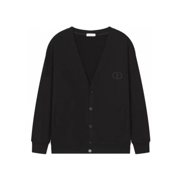 ✨디올 남성 블랙 브이넥 가디건 - Dior Mens Black Cardigan - di697x