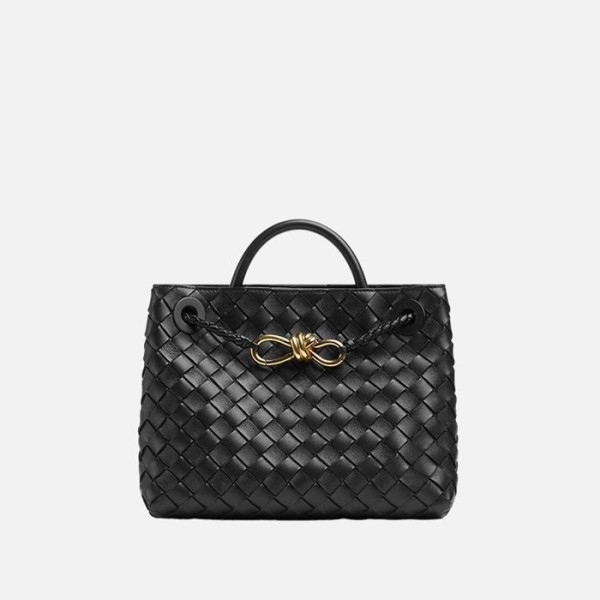 ✨보테가베네타 여성 램스킨 미디움 안디아모 토트백 【매장-600만원대】 - Bottega Veneta Womens Black Midium Tote Bag - bv169x