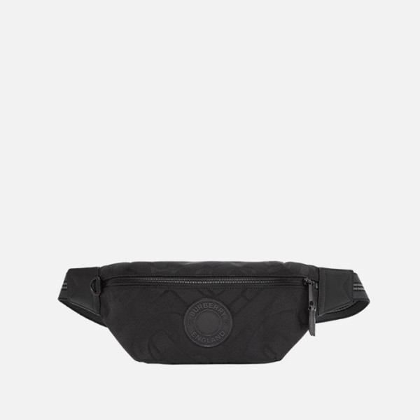 ✨버버리 남성 모노그램 자카드 쏘니 범 벨트백 【매장-140만원대】 - Burberry Mens Black Hip-sack - bu312x