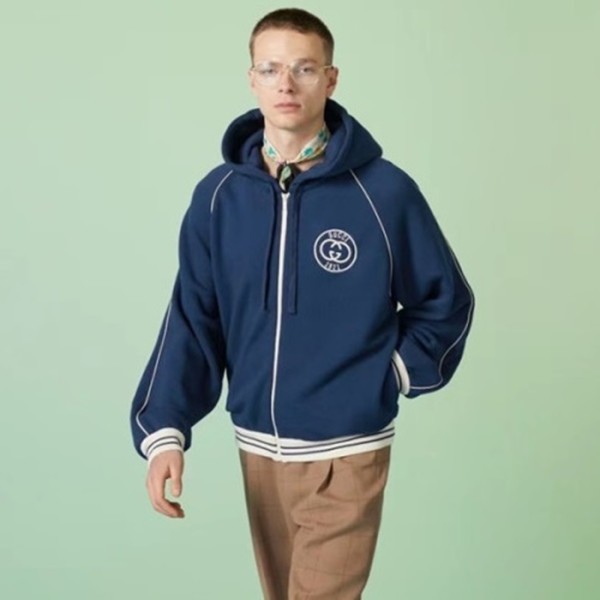 ✨구찌 남성 캐쥬얼 블루 집업 자켓 - Gucci Mens Blue Zipup Jackets - gu1001x