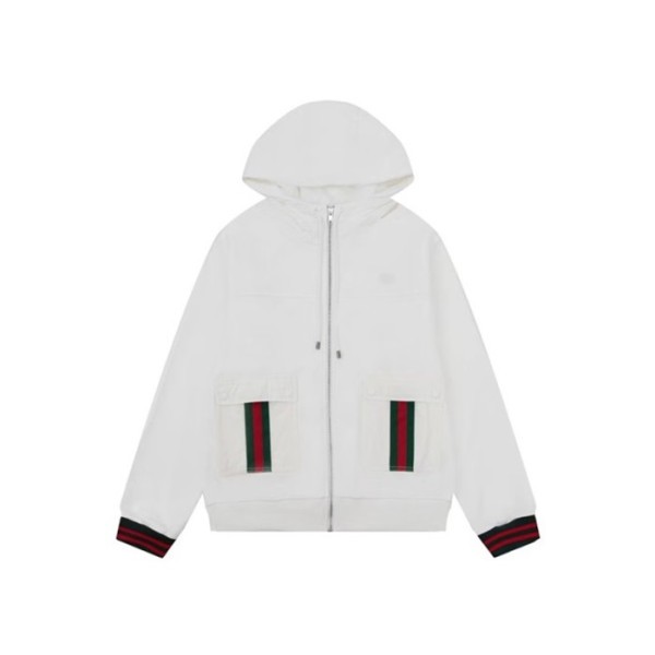 ✨구찌 남성 화이트 집업 후드티 - Gucci Mens White Zipup Hoodie - gu1008x