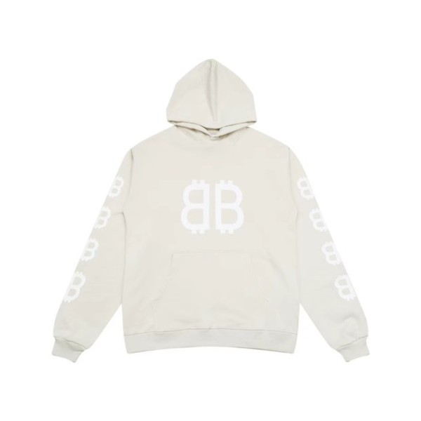 ✨발렌시아가 남성 화이트 후드티 - Balenciaga Mens White Hoodie - ba694x