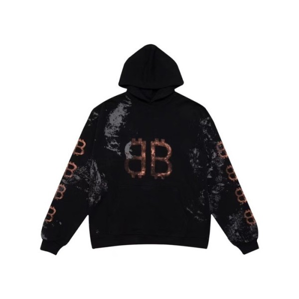 ✨발렌시아가 남성 블랙 후드티 - Balenciaga Mens Black Hoodie - ba695x