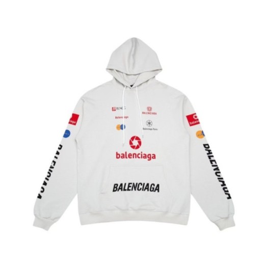 ❤발렌시아가 남성 화이트 후드티 - Balenciaga Mens White Hoodie - ba696x