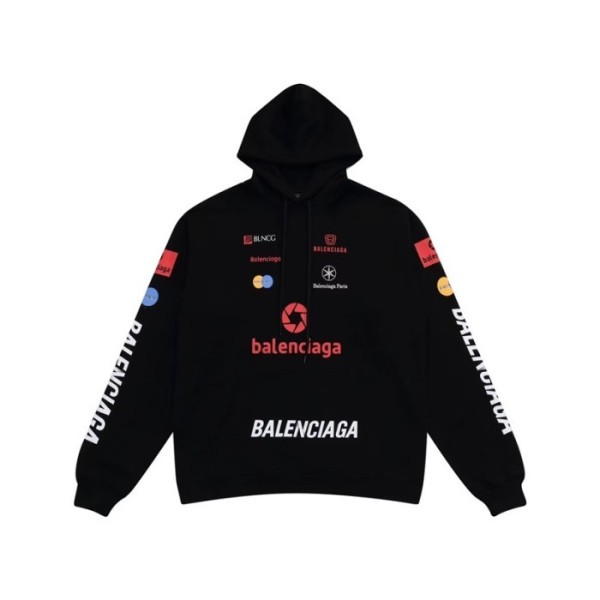 ✨발렌시아가 남성 블랙 후드티 - Balenciaga Mens Black Hoodie - ba697x