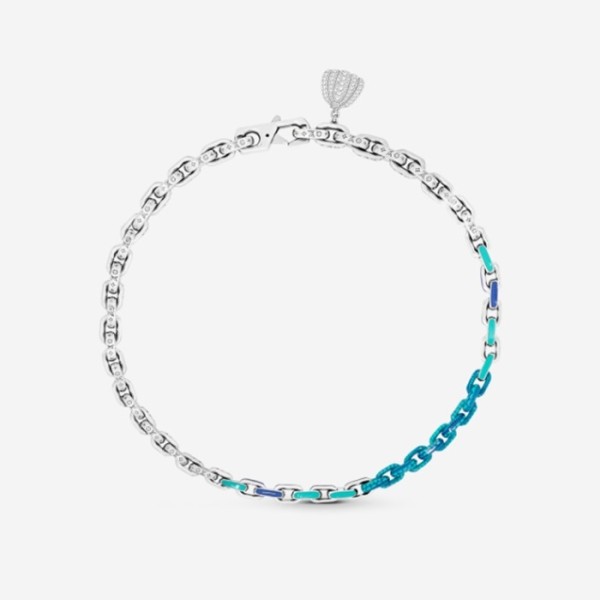 ✨루이비통 LV x YK 남성 파라다이스 체인 목걸이 M01095 【매장-370만원대】 - Louis vuitton Mens White Gold Necklace - acc213x