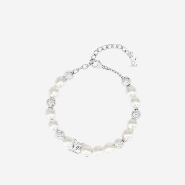 ✨루이비통 여성 23SS모노그램 펄 팔찌 M0996A 【매장-100만원대】 - Louis vuitton Womens White Gold Bangle - acc230x
