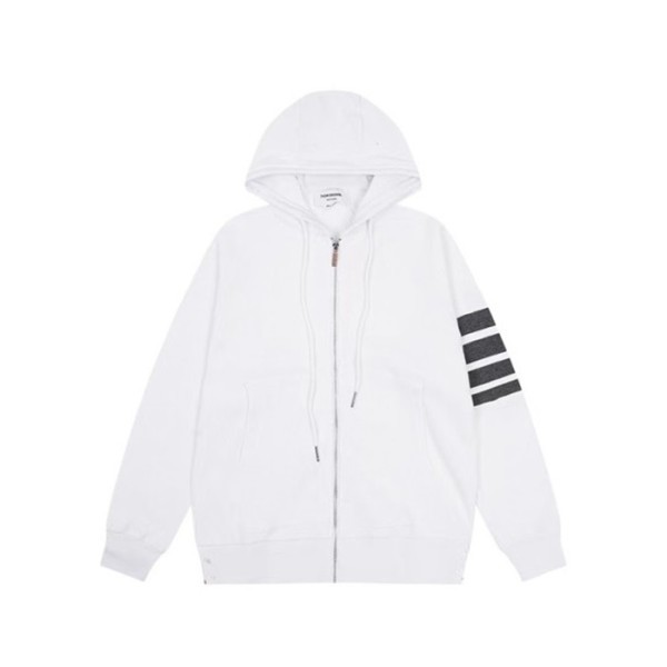 ✨톰브라운 남성 캐쥬얼 화이트 후드티 - Thom Browne Mens White Hoodie - th92x
