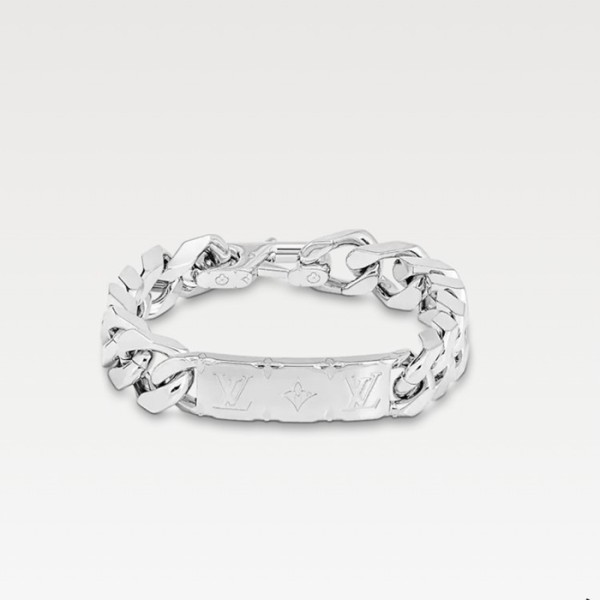 ✨루이비통 남성 모노그램 체인 팔찌 M00856 【매장-100만원대】 - Louis vuitton Mens White Gold Bangle - acc264x
