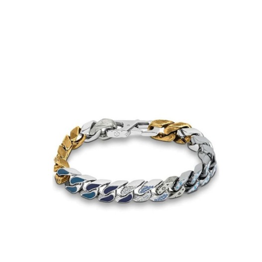 ❤루이비통 남성 모노그램 체인 브레이슬릿 실버 【매장-400만원대】 - Louis vuitton Mens White Gold Bangle - acc267x