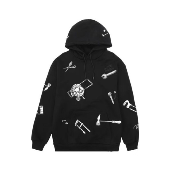 ✨루이비통 남성 블랙 후드티 - Louis vuitton Mens Black Hoodie - lv1916x