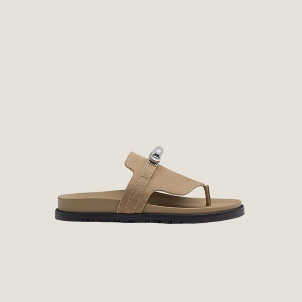 ✨에르메스 남/녀 카프스킨 엠파이어 샌들 【매장-200만원대】 - Hermes Unisex Gray Slippers - he305x