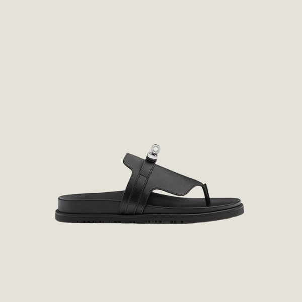 ✨에르메스 남/녀 카프스킨 엠파이어 샌들 【매장-200만원대】 - Hermes Unisex Black Slippers - he306x