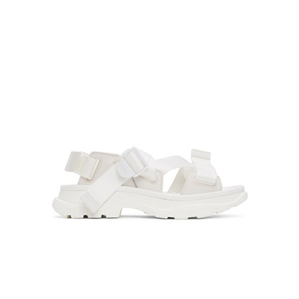 ✨알렉산더 맥퀸 남/녀 웹 스트랩 트레드 샌들【매장-110만원대】 - Alexander McQueen Unisex White Sandals - aq03x