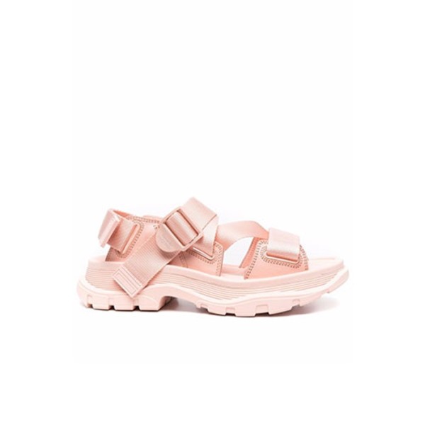 ✨알렉산더 맥퀸 남/녀 웹 스트랩 트레드 샌들【매장-110만원대】 - Alexander McQueen Unisex Pink Sandals - aq04x