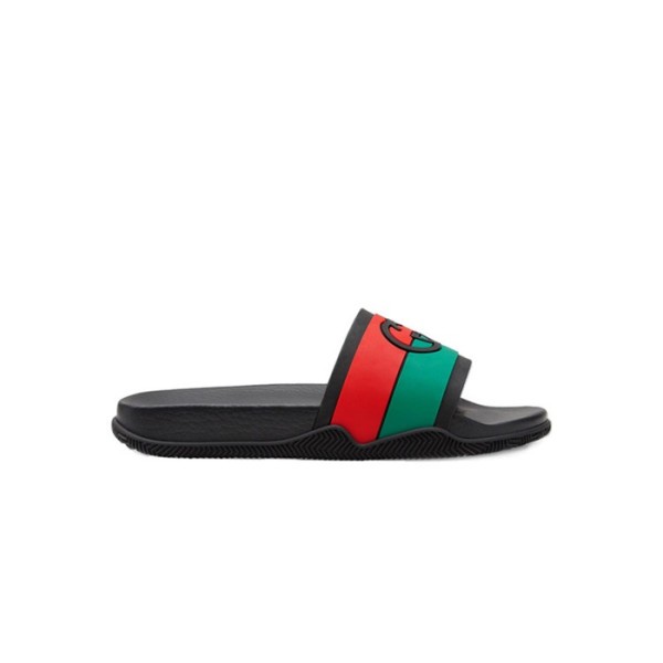 ✨구찌 남/녀 인터로킹 GG 블랙 슬라이드 샌들 【매장-80만원대】 - Gucci Unisex Black Slippers - gu1016x