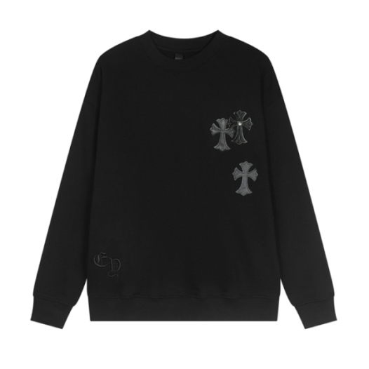 ❤크롬하츠 남성 블랙 맨투맨 - Chrome Hearts Mens Black Tshirts - ch0203x