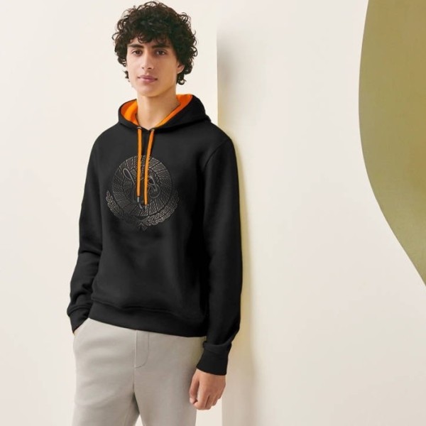 ✨에르메스 남성 블랙 후드티 - Hermes Mens Black Hoodie - he351x
