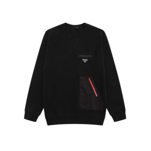 ❤프라다 남성 크루넥 블랙 맨투맨 - Prada Mens Black Tshirts - pr763x
