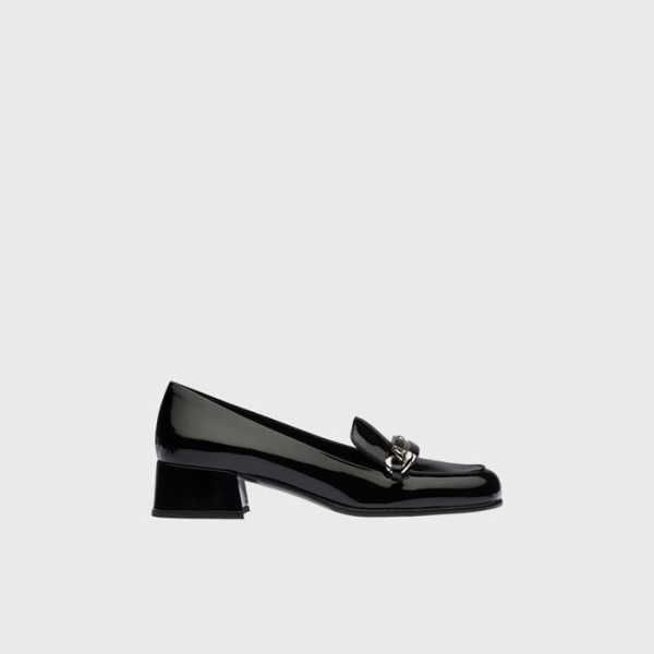✨미우미우 여성 페이턴트 가죽 로퍼 【매장-200만원대】 - Miumiu Womens Black Loafers - miu305x