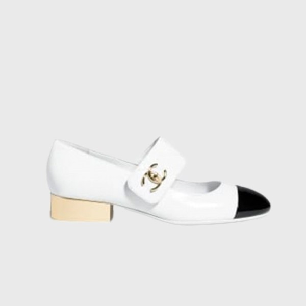 ✨샤넬 여성 메리 제인 페이턴트 고트스킨 & 화이트 【매장-300만원대】 - Chanel Womens White Shoes - ch542x