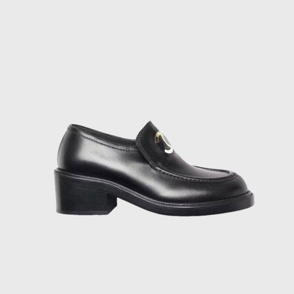 ✨샤넬 여성 CC 55MM 블랙 샤이니 카프스킨 로퍼 【매장-200만원대】 - Chanel Womens Black Loafer - ch551x