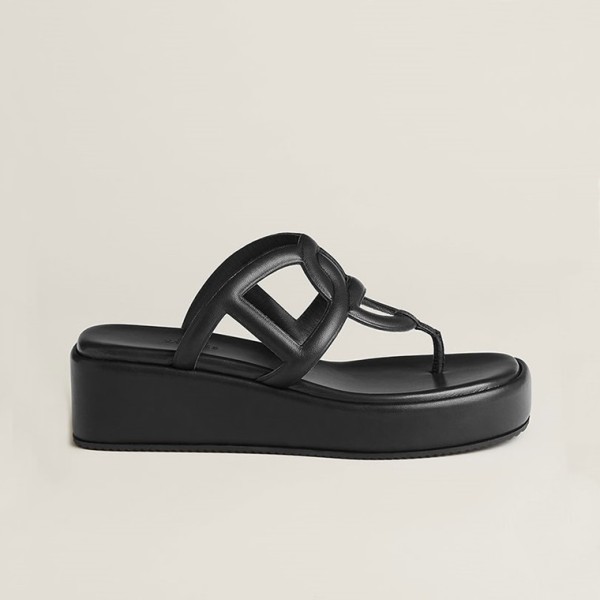 ✨에르메스 여성 샹달 집시 샌들 【매장-220만원대】 - Hermes Womens Black Sandals - he398x