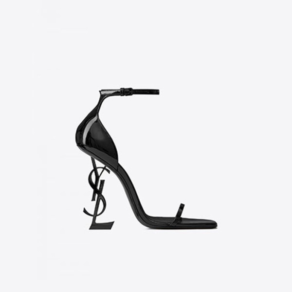 ✨생로랑 여성 페이턴트 오피움 샌들 【매장-240만원대】 - Saint Laurent  Womens Black High-heels - ysl427x