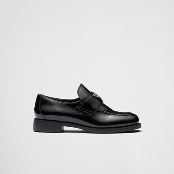 ✨프라다 여성 페이턴트 가죽 로퍼 【매장-180만원대】 - Prada Womens Black Loafer - pr762x